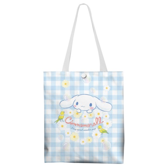 Canvas Sling Shoulder Shopping Bag - Sanrio Character Cinnamoroll/ Melody/ Pompompurin/ Pochacco C