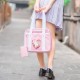 Japanese School Sling Bag - heart shape pink color