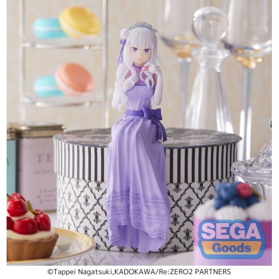 Sega Pm Perching Figure Re:Zero -Starting Life in Another World: Lost in Memories - Emilia Dressed Up Party