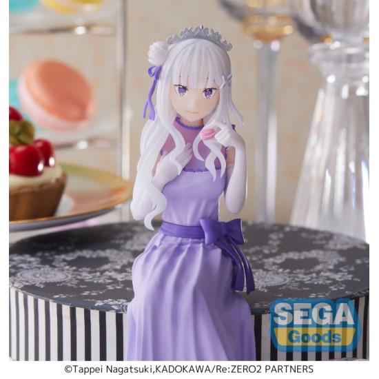 Sega Pm Perching Figure Re:Zero -Starting Life in Another World: Lost in Memories - Emilia Dressed Up Party