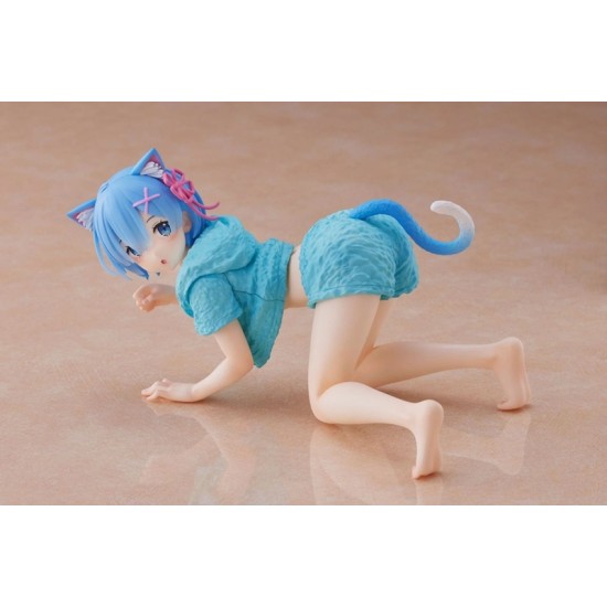 Taito Desktop Cute Figure Re:Zero Starting Life in Another World - Rem (Cat Roomwear Ver.)