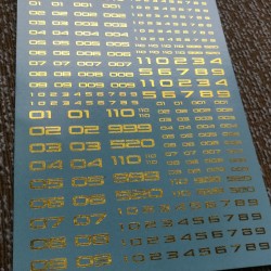 DL C012 Number Water Decal - Coat color