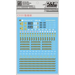DL 1/100 C010 Warning Sign + Base Water Decal
