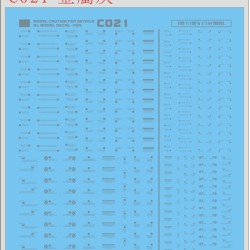 DL C021 1/100 & 1/144 Gundam Common Caution (Grey) Water Decal