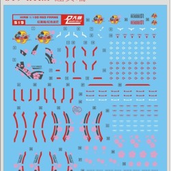 DL MG 1/100 Hi-Resolution Red Frame Water Decal