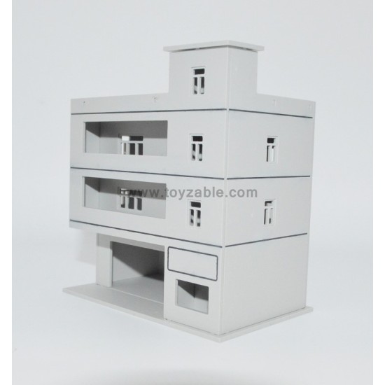 1/100 Building (White)  (L16*W7.5*H21)