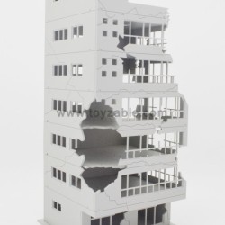1/100 Building (White)  (L9*W9.5*H19)