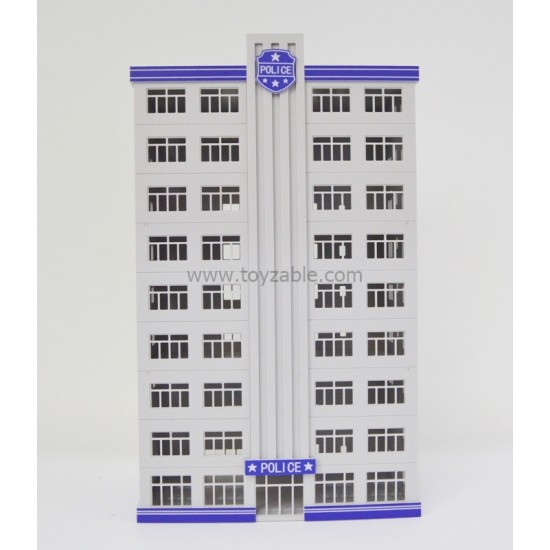 1/150 Building - Police Station (Blue)(L6.4*12.3*H19.5)