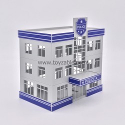 1/87 Building - Police Station (Blue)(L12.1*W7.3*H10.7cm)