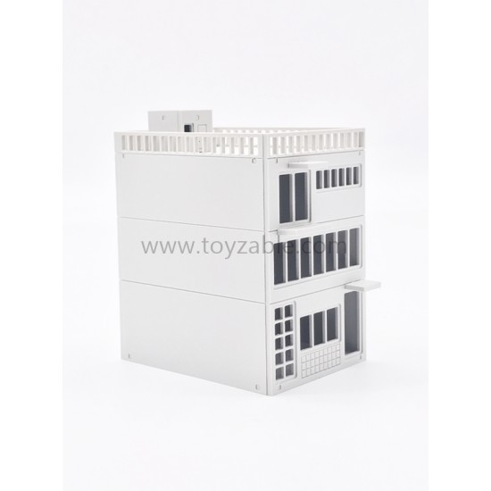 1/87 Building - ShopLot (White) (L8*W10.3*H13cm)