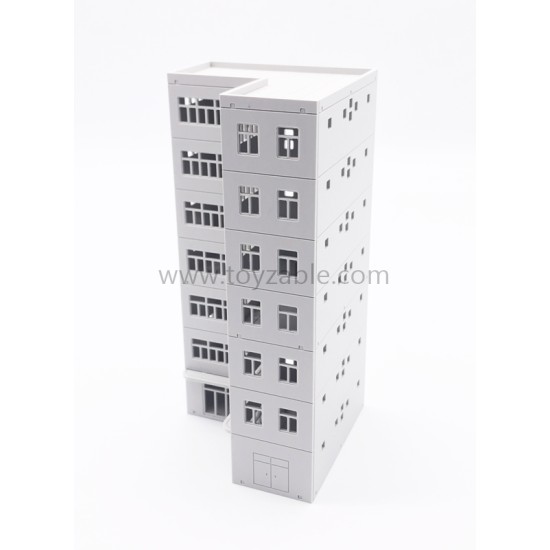 1/87 Building - Apartment (White) (L13.2*W12*H25.3cm)