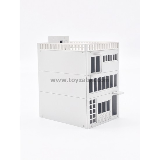 1/100 Building - ShopLot (White) (L7*W9*H11.5cm)
