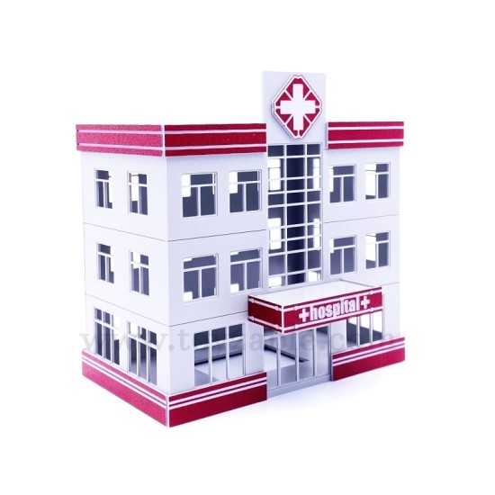 1/64 Building - Hospital (L9.5*W16.3*H17.2cm)