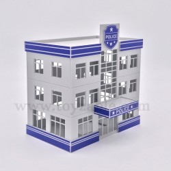 1/64 Building - Police Station (Blue)(L9.5*W16.3*H17.2cm)