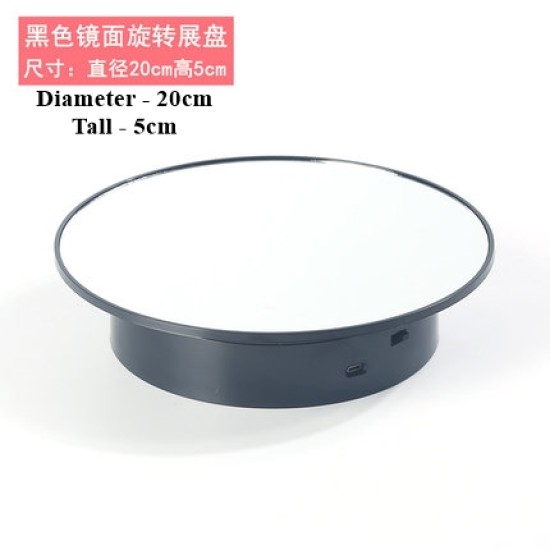 USB Type Rotating Display Stand Black Color - for item up to 3kg (without mirror/with mirror)