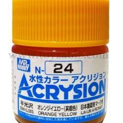 Mr Hobby Acrysion Color N24 Semi Gloss Orange Yellow