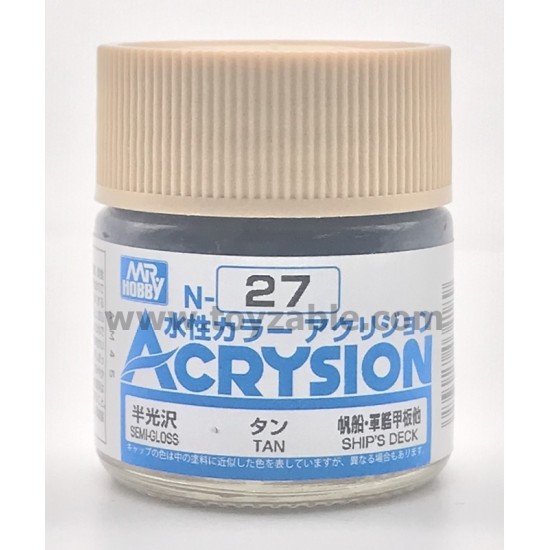 Mr Hobby Acrysion Color N27 Semi Gloss Tan