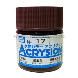 Mr Hobby Acrysion Color N17 Semi Gloss Hull Red