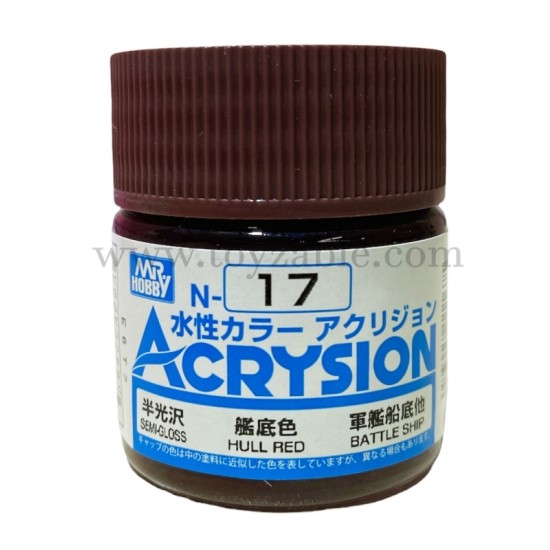 Mr Hobby Acrysion Color N17 Semi Gloss Hull Red