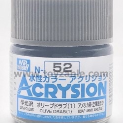 Mr Hobby Acrysion Color N52 Semi Gloss Olive Drab(1)