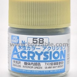 Mr Hobby Acrysion Color N58 Semi Gloss Interior Green