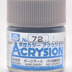 Mr Hobby Acrysion Color N72 Semi Gloss Dark Earth