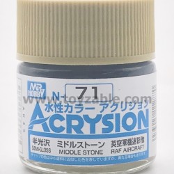 Mr Hobby Acrysion Color N71 Semi Gloss Middle Stone