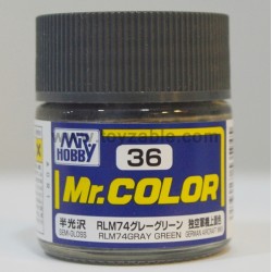 Mr.Hobby Mr.Color C-36 Semi Gloss RLM74 Gray Green