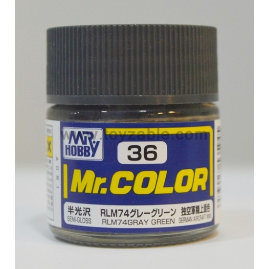 Mr.Hobby Mr.Color C-36 Semi Gloss RLM74 Gray Green