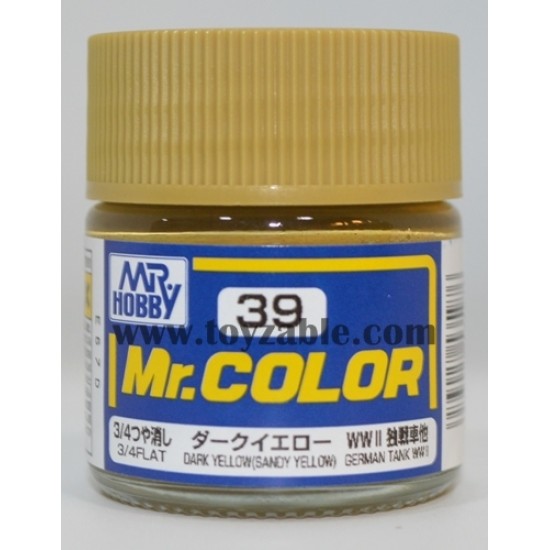 Mr.Hobby Mr.Color C-39 3/4 Flat Dark Yellow (Sandy Yellow)