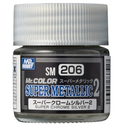 Mr.Hobby Mr.Color SM206 Super Metallic 2 Super Chrome Silver 2
