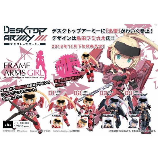 Megahouse Desktop Army Frame Arms Girl KT-323f Jinrai Series