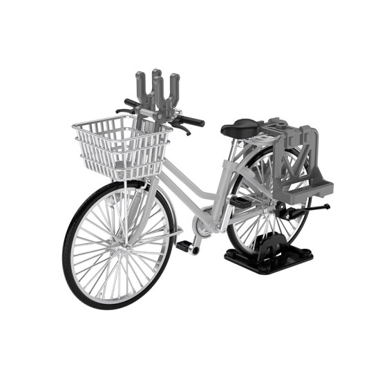 TomyTec 1/12 Military Series Little Armory LM006 School bicycle (for designated defense school) Silver