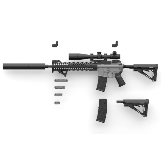 TomyTec 1/12 Military Series Little Armory LADF16 Doll's ST AR-15 Type