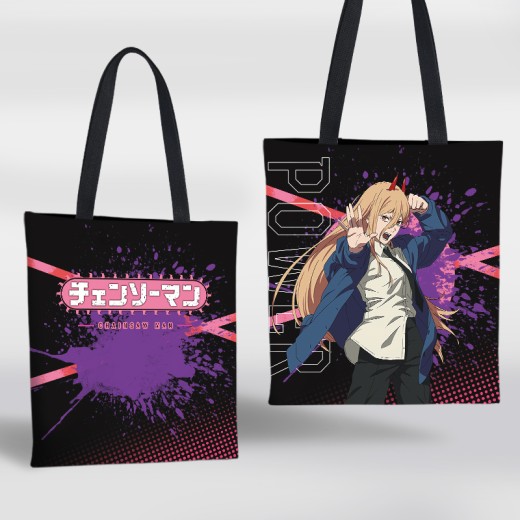 Canvas Sling Shoulder Shopping Bag - Chain Saw Man M