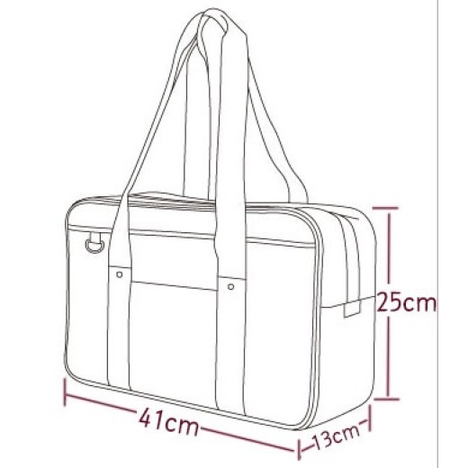 Japanese School Sling Bag - Black