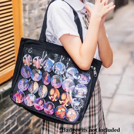 Ita Clear Window Idol Supporter Tote Bag - Black Type