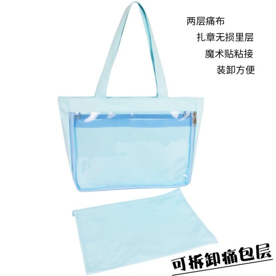Ita Clear Window Idol Supporter Tote Bag - Blue Type