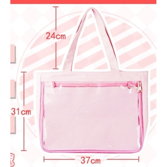 Ita Clear Window Idol Supporter Tote Bag - Blue Type