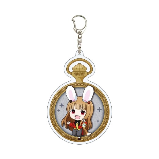 A3 Deka Acrylic Key Chain Spice and Wolf 05 Holo White Rabbit Ver. (Mini Character Illustration)