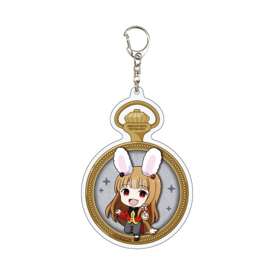 A3 Deka Acrylic Key Chain Spice and Wolf 05 Holo White Rabbit Ver. (Mini Character Illustration)