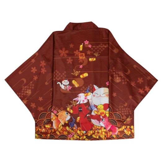 Japanese Haori - Maneki-neko Fortune Cat