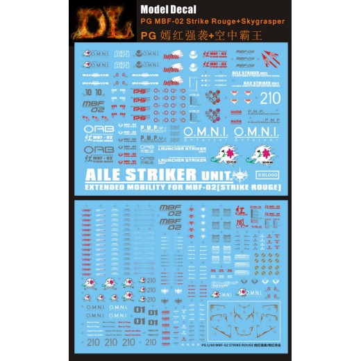 DL PG 1/60 Strike Rouge + Sky Grasper Water Decal
