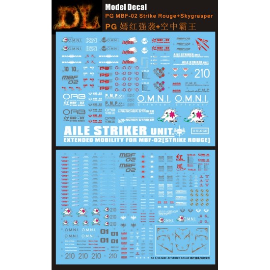 DL PG 1/60 Strike Rouge + Sky Grasper Water Decal