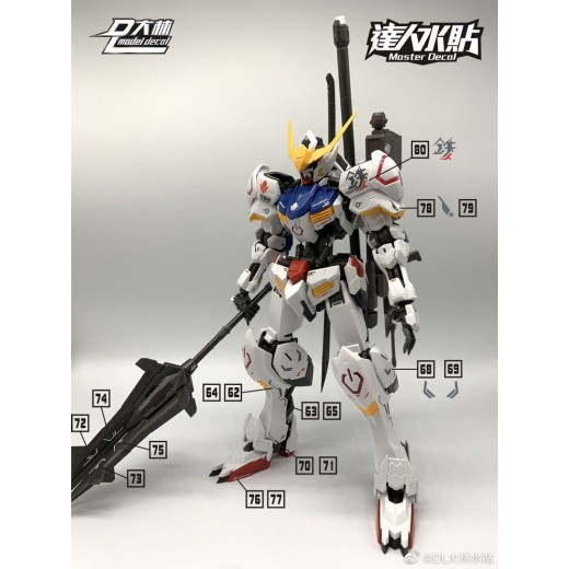 DL MG 1/100 Barbatos Water Decal