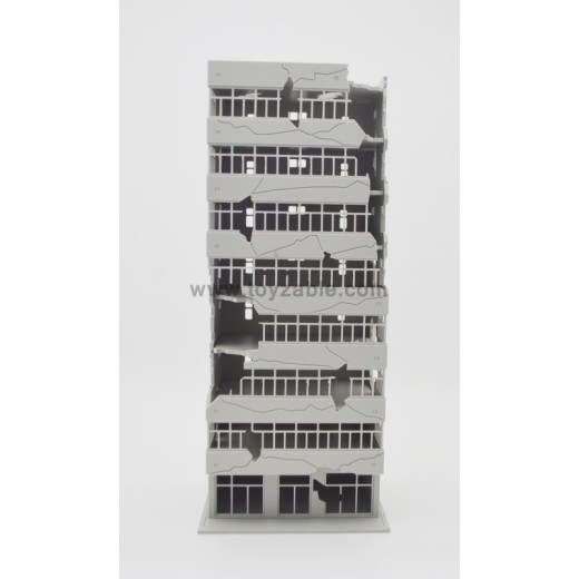 1/100 Battle Damage Bulding(White)(L10.5*W8.2*H24.5)