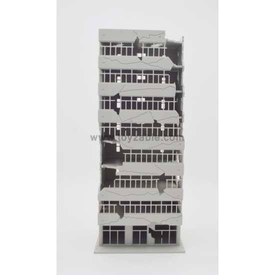1/100 Battle Damage Bulding(White)(L10.5*W8.2*H24.5)