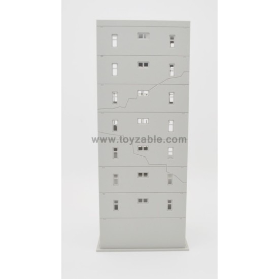 1/100 Battle Damage Bulding(White)(L10.5*W8.2*H24.5)