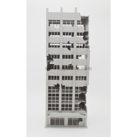1/100 Battle Damage Bulding(White)(L10.4*W8.2*H24.5)