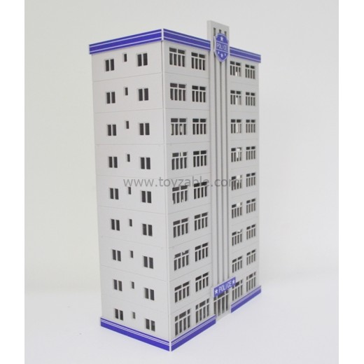 1/150 Building - Police Station (Blue)(L6.4*12.3*H19.5)